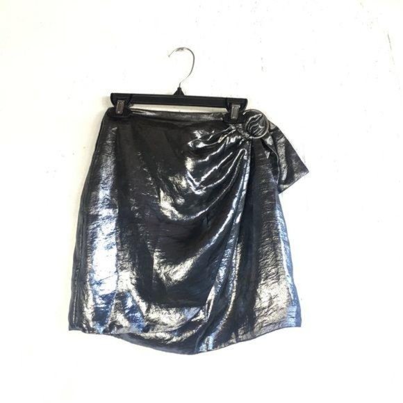 House of Harlow x Revolve Metallic Wrap Skirt XXS - Picture 2 of 6